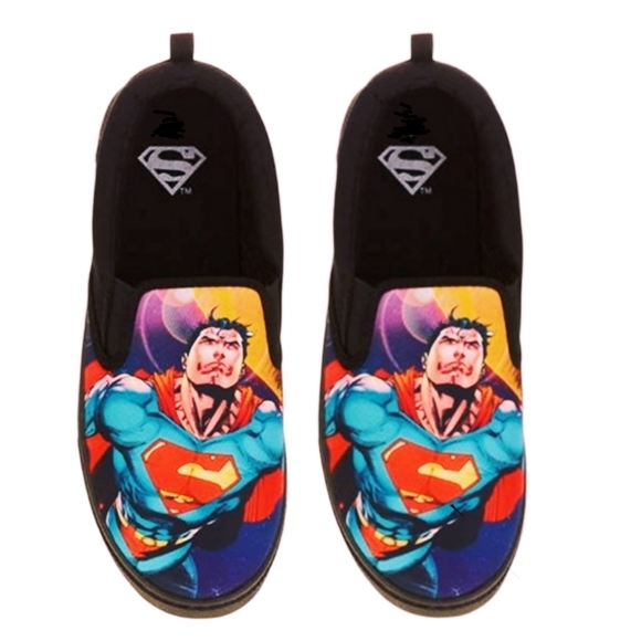 #83 DC Comics Superman 7 Men Canvas Slip On Shoes Sneakers - Picture 6 of 7